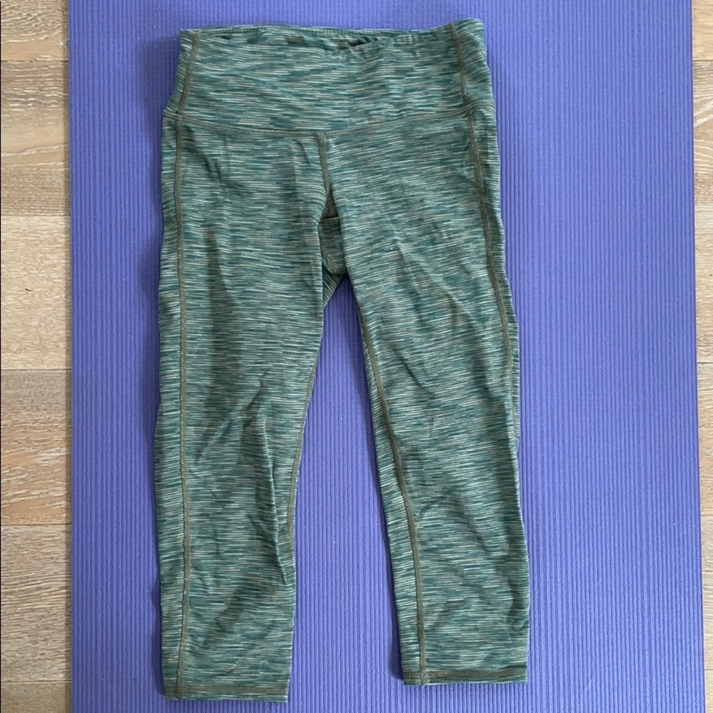 Cropped Athleta Green Leggings XS